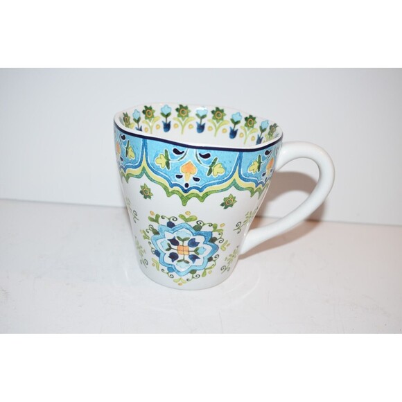 Pier 1 Imports Celeste Coffee Tea Mug Cup 14 oz. Floral Bright Spring - Picture 8 of 8